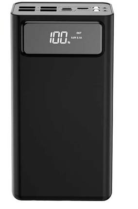 Портативна батарея Power Bank XO-PR125 50000mAh зовнішній акумулятор, універсальна батарея Black, фото 1