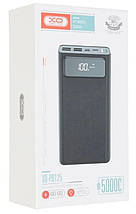 Портативна батарея Power Bank XO-PR125 50000mAh зовнішній акумулятор, універсальна батарея Black, фото 5