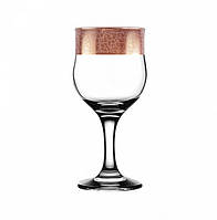 Набор бокалов Helios Барокко для вина с позолотой 240 мл 6 шт (TRV267-163-Э)