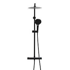Душовий гарнітур YOKA BERGEN 25 BLACK з термостатом *, фото 4