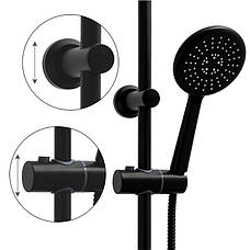 Душовий гарнітур YOKA ENZA 20 BLACK з термостатом *, фото 6