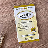 California Gold Nutrition, LactoBif, пробиотики, 5 млрд КОЕ, 10 растительных капсул