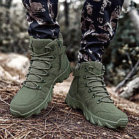 Ботинки тактические Lesko GZ702 Green размер 40 армейские мужские зеленые кроссовки повседневные олива