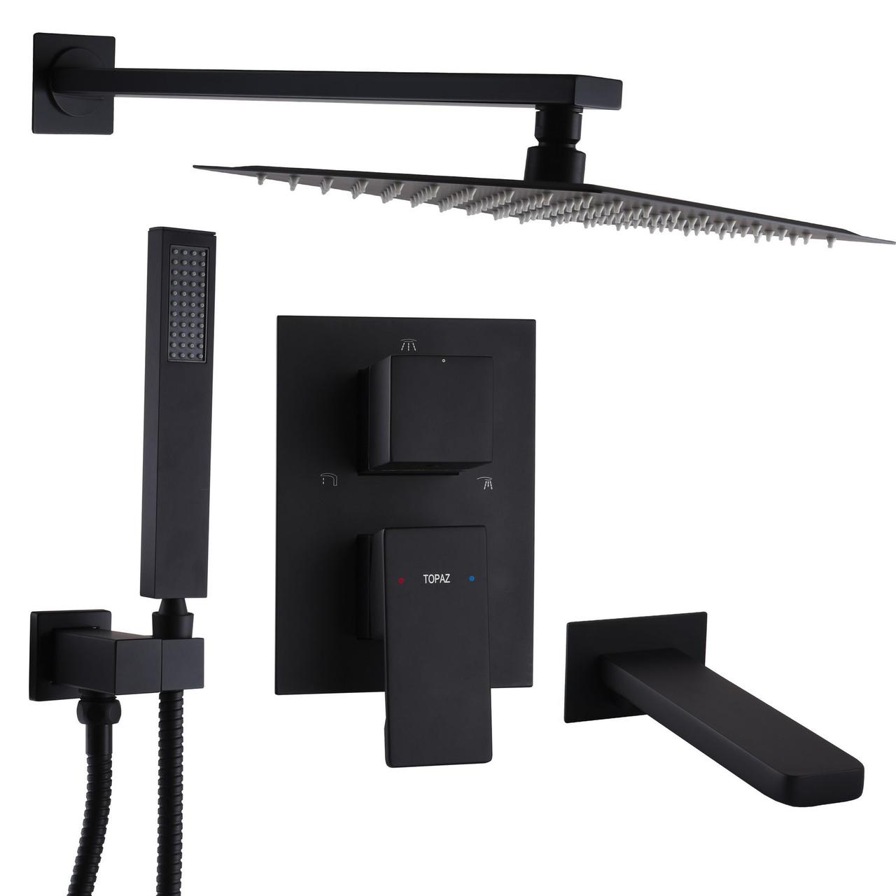 Змішувач для душу вбудований TOPAZ ODISS TO 08115-H13-BL, фото 1