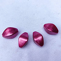 Намистина перламутр "Ромб" темно-рожева