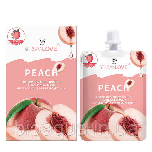 Киснева маска Sersanlove Peach Bubble Mask Cleansing Mud з персиком 100 ...