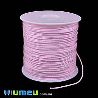 Нейлоновий шнур (для браслетів Шамбала), 1,0 мм, Рожевий, 1 м (LEN-047096)