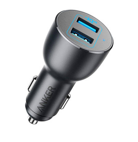 Автомобільний зарядний пристрій в прикурювач ANKER PowerDrive 2xUSB 36W Чорний (A2729H11/A2729G11), фото 1