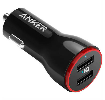 Автомобільний зарядний пристрій в прикурювач ANKER PowerDrive USB 24W Чорний (A2310G11), фото 1