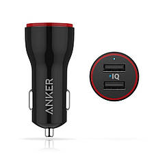 Автомобільний зарядний пристрій в прикурювач ANKER PowerDrive USB 24W Чорний (A2310G11), фото 3