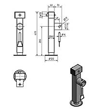 Опора Bunte з шестигранником відкидна 407010, фото 2