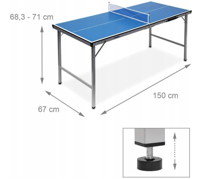Мини теннисный стол Avko TT01 складной, переносной - фото 3 - id-p1677303132