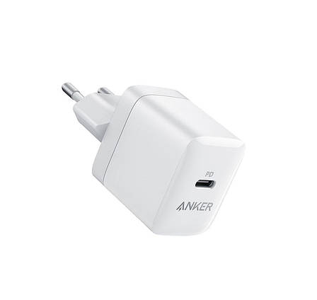 Зарядний пристрій (зарядка) для телефону ANKER PowerPort 20W Type-C Білий (A2631G21), фото 1