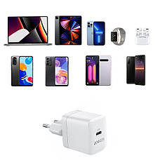Зарядний пристрій (зарядка) для телефону ANKER PowerPort 20W Type-C Білий (A2631G21), фото 4