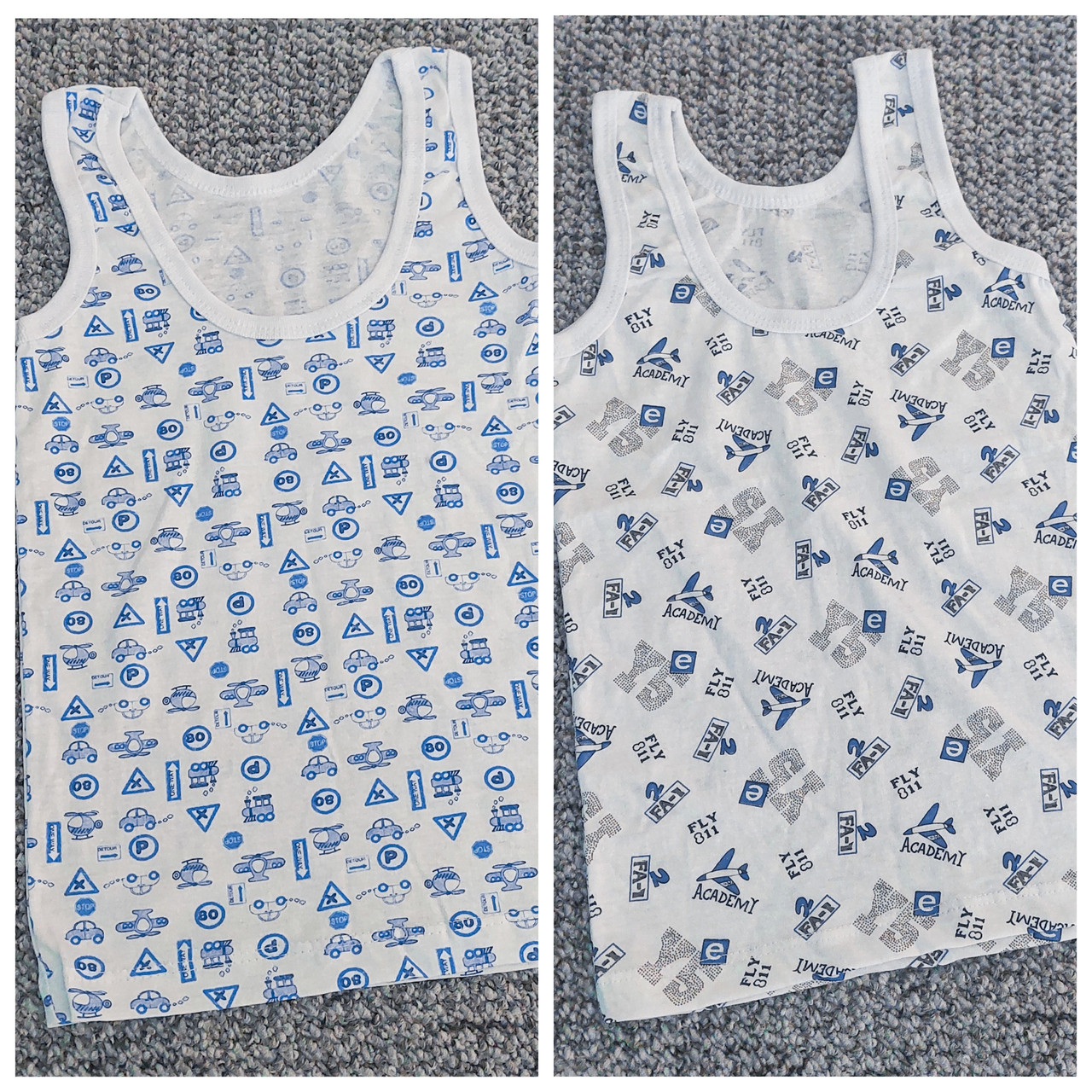 Комплект 2 шт 122-128 років дитяча бавовняна маєчка для хлопчика тонка натуральна бавовна 4930 037, фото 1