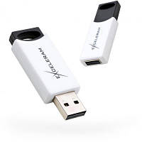 Новинка USB флеш накопитель eXceleram 64GB H2 Series White/Black USB 2.0 (EXU2H2W64) !
