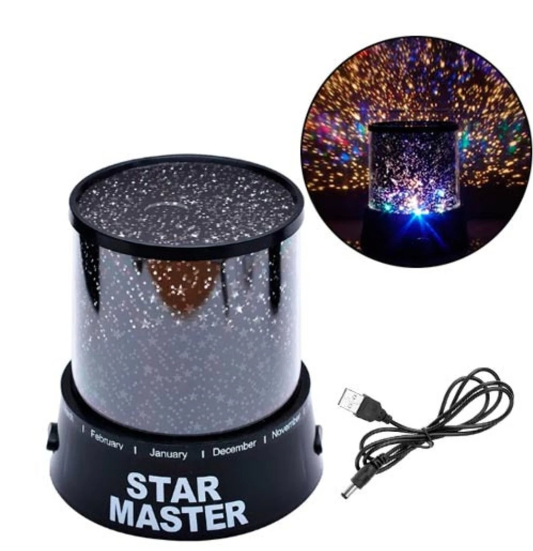 Нічник проєктор зоряне небо Star Master Black 11*12,5