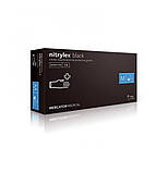 Чорні нітрилові рукавички Nitrylex BLACK розмір M, фото 3