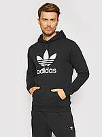 Толстовка мужская с капюшоном "Adidas", худи с карманом кенгуру адидас