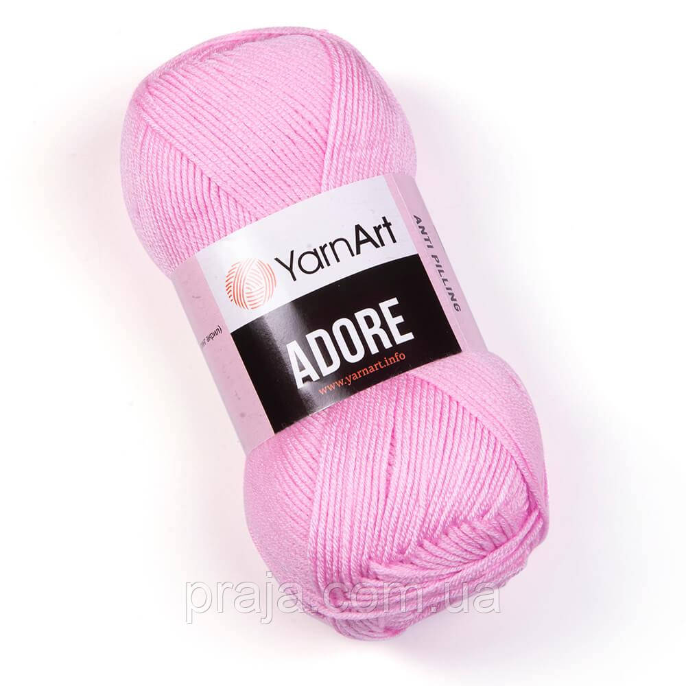 Пряжа YarnArt Adore(Адора) - 338 світло рожевий