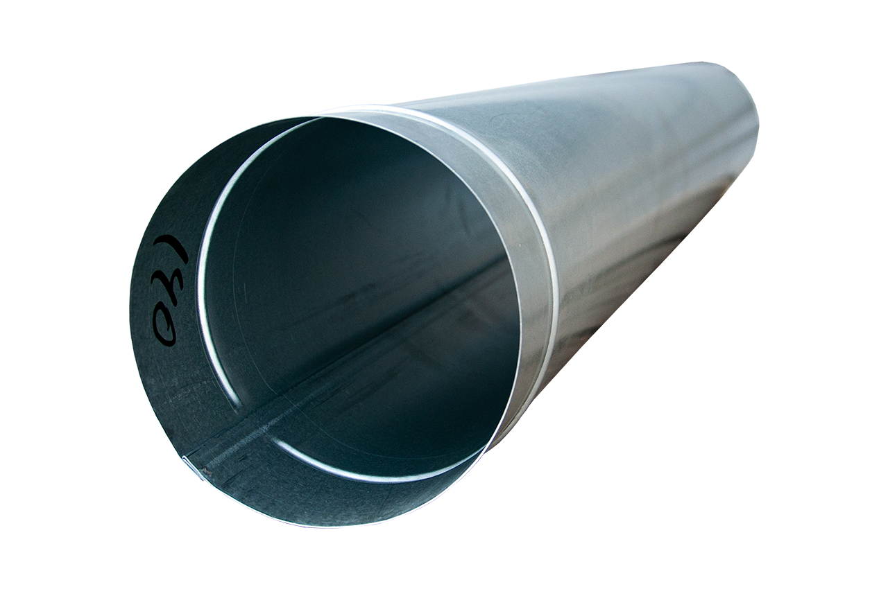 Труба Д200 из оцинкованной стали на дымоход (L-1250 мм) - фото 1 - id-p1677352960