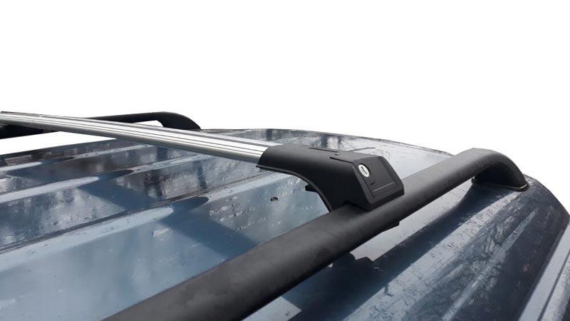 Багажник на крышу Skoda Superb 2009- серый на рейлинги - фото 5 - id-p1677349613