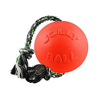 Jolly Pets ROMP-N-ROLL (Джолли Пэтс Ромп-н-Ролл) игрушка мяч с веревкой для собак Большой - D-22 см; H-45 см , Оранжевый
