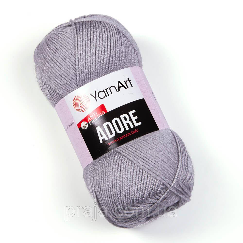 Пряжа YarnArt Adore(Адора) - 346 попелястий