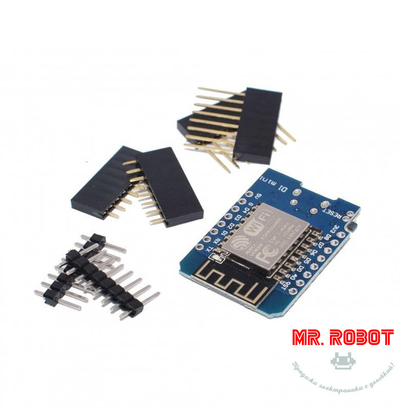 WeMos D1 mini pro программируемая плата WiFi с ESP8266 [microUSB] (ID ...
