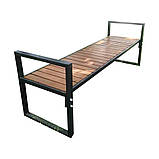 Садові меблі стіл і лавки Лофт з металу "Лондон" 200* 75*75, фото 3