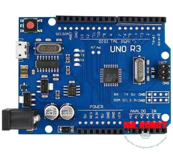 Arduino UNO R3 [micro USB] (ATmega328 + CH340G) — Купить Недорого на ...