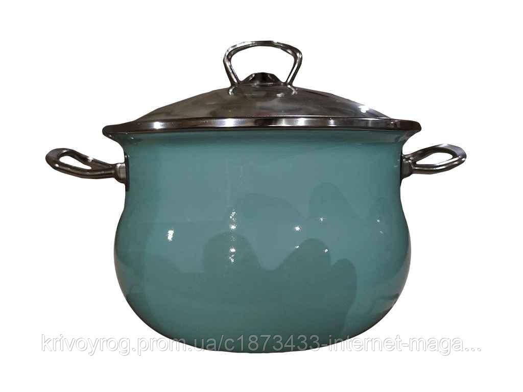 Каструля ем. 3,5л циліндрично-сферична Бірюзовий (I83813) ТМ IDILIA, фото 1