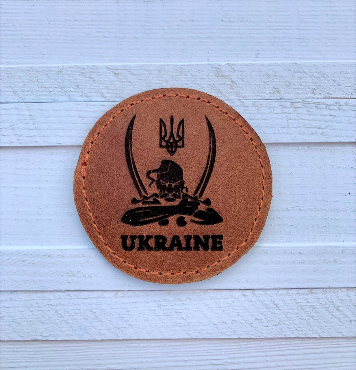 Шеврон шкіряний на липучці 2, фото 1