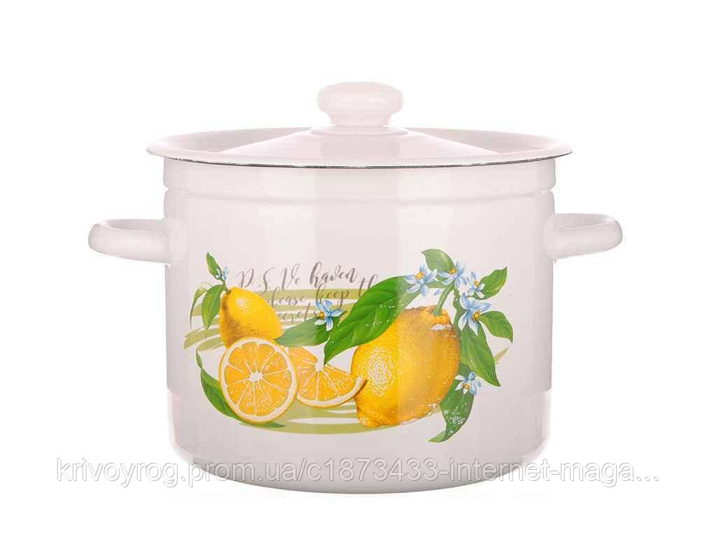 Каструля ем. 5,5л /2 циліндрична Лимон (I1617/2) ТМ IDILIA, фото 1