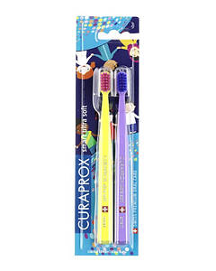 Набір зубних щіток Curaprox CS Smart (Small World Edition) (5-12 років) (2 шт.)