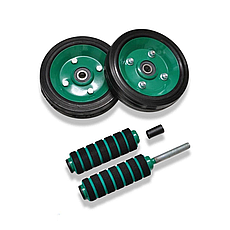 Колесо двойной для преса (ролик гімнастичний) на підшипнику посилений, фото 3