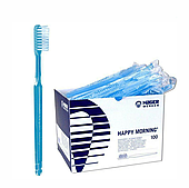 Одноразова зубна щітка з Hager&Werken Happy Morning просочена зубною пастою, 100 шт