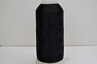 S-580 Нить бисерная,для машинной вышивки промышленная намотка (черный) 4500м 120D/2.Nitex