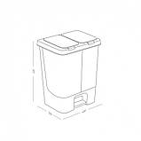 Відро для сортування сміття з кришкою та педаллю 40L, фото 4