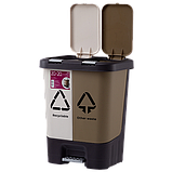 Відро для сортування сміття з кришкою та педаллю 40L, фото 2