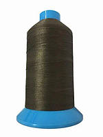 S-19-0915 Нить бисерная,для машинной вышивки промышленная намотка (темный коричневый) 4500м 120D/2.Nitex