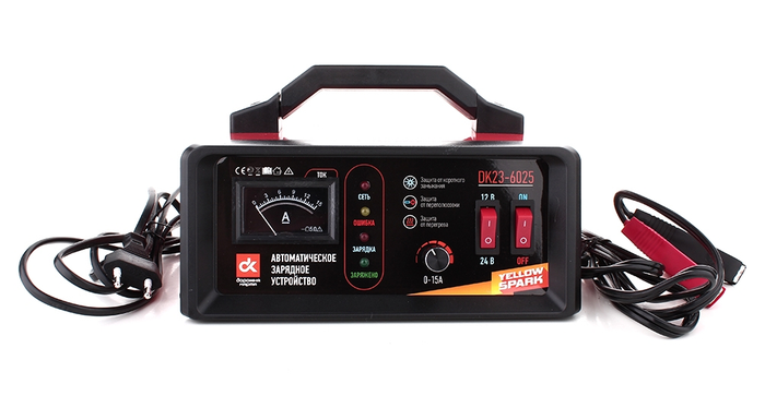 Зарядное устройство для автомобильных аккумуляторов Dk 12-24В 0-15А, до ...