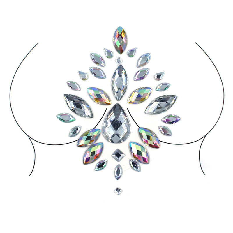 Наклейки кристали для грудей Crystals 2 8517 11х8 см 4419546