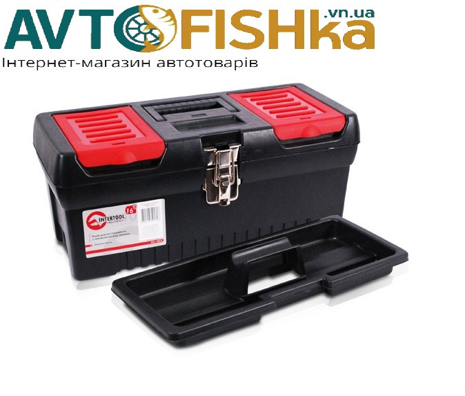 Ящик інструментальний 16" 396х216х164 мм металеві замки, фото 1