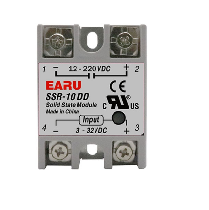 Твердотільне реле однофазне SSR-10 DD 10 А вихід DC 12-220В