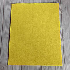 Фетр листовий 1 мм жовтий 20х25 см