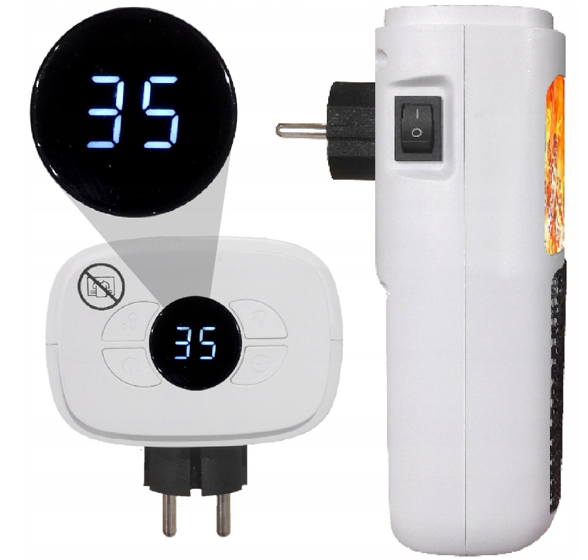 Тепловентилятор Carruzzo DM-PTC-02F 400 Вт білий