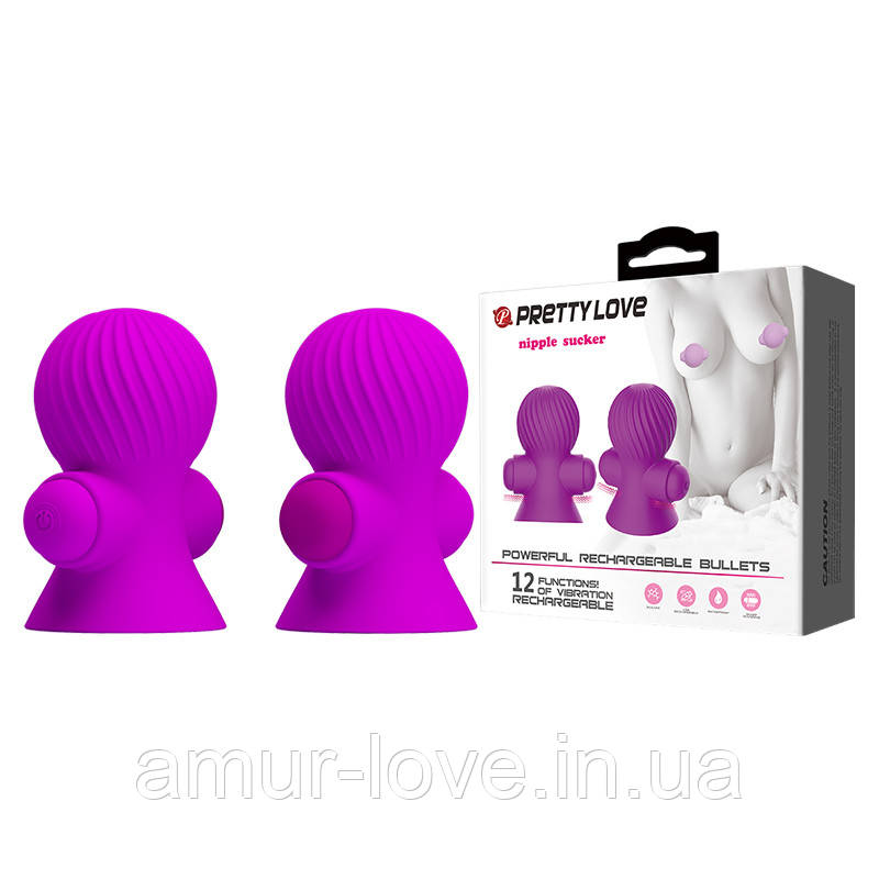 Стимулятори для сосків Pretty Love Nipple Sucker Purple
