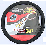 Чохол на кермо для вантажівок, автобуса, буса, газель, уаз, LT, T5, і т. п. King KSW-2778-1-BK/GR-XL, фото 2
