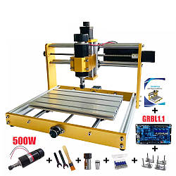 Гравер CNC 3018 PLUS фрезер ЧПУ верстат 500W + лазер 5500 мВт